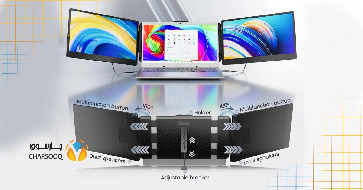category image: راهنمای خرید مانیتور اکستندر قابل حمل سه گانه لپ تاپ با سه صفحه نمایش از آمازون